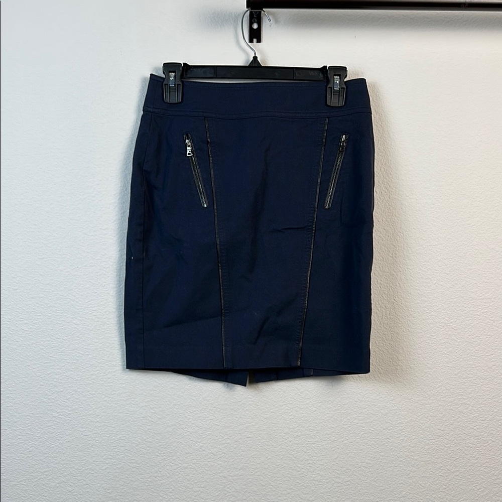 Ann Taylor Blue Mini Pencil Skirt for Work